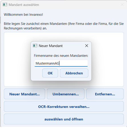 Installation von Invarexo